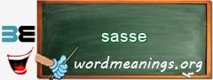 WordMeaning blackboard for sasse